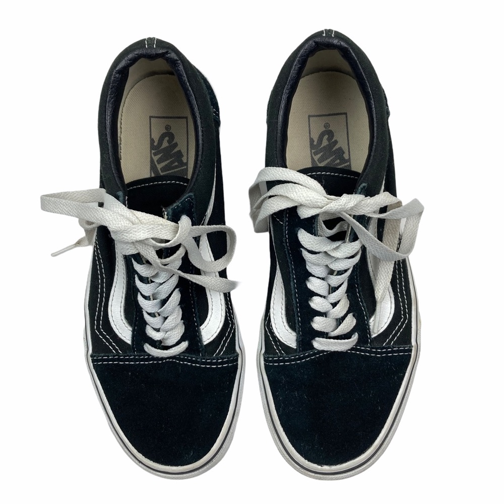 Vans Old Skool Skate Shoes Black Suede Size 8/6.5